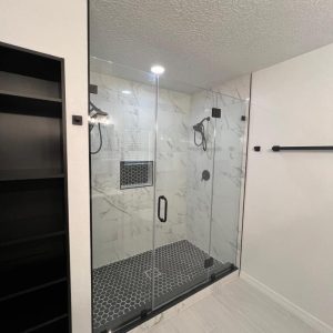 Research average costs for items such as tiles, vanities, and lighting to help establish a realistic budget